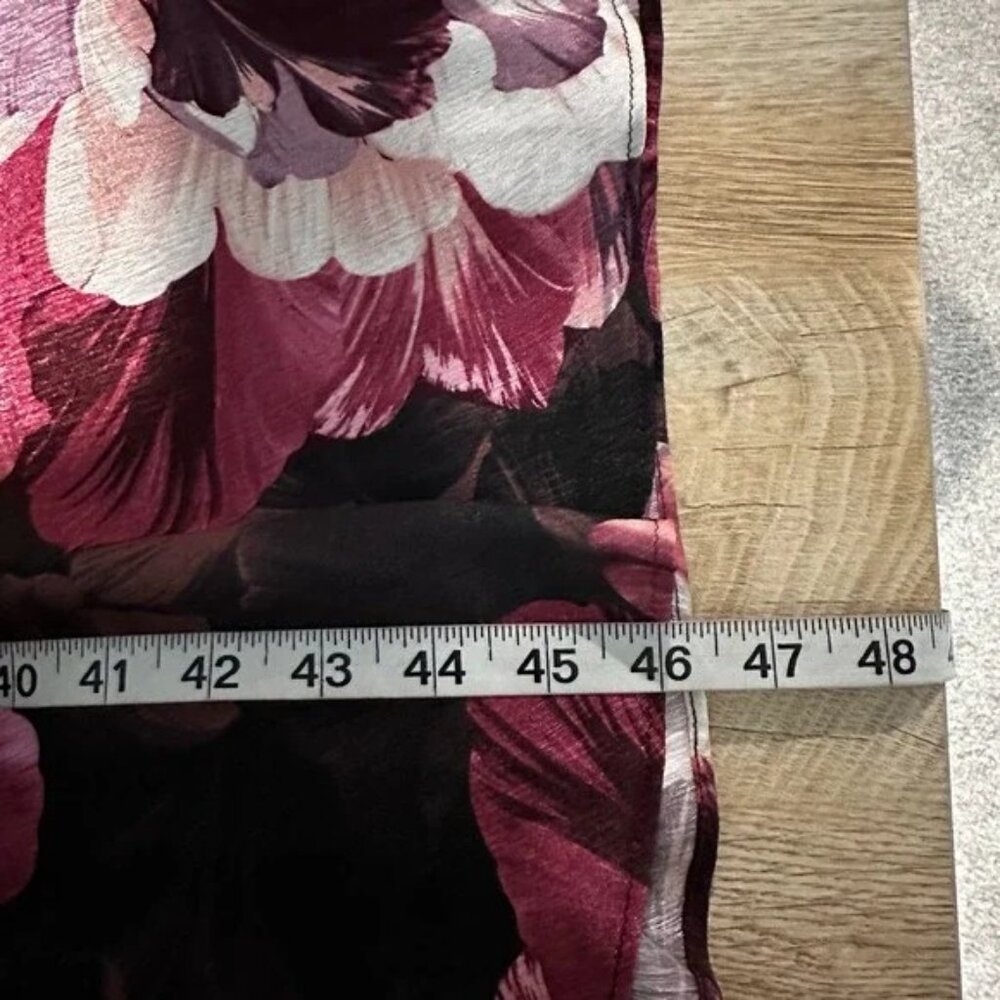 NWT London Times Pink Floral Crepe Vneck Sleeveless Dress 12 - Picture 12 of 12